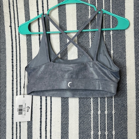 NWT ZYIA Slate Floral Light N Tight Sports Bra - Picture 4 of 5